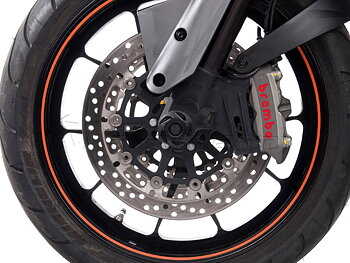 Slider set for front axle