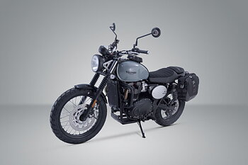 Legend Gear side bag system LC Black Edition. Triumph Street Scrambler DC04 (20-23)