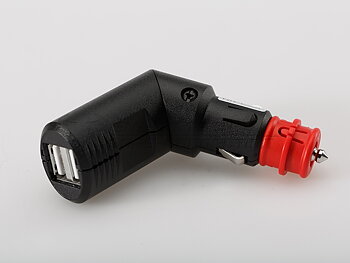 Double USB power port with universal plug