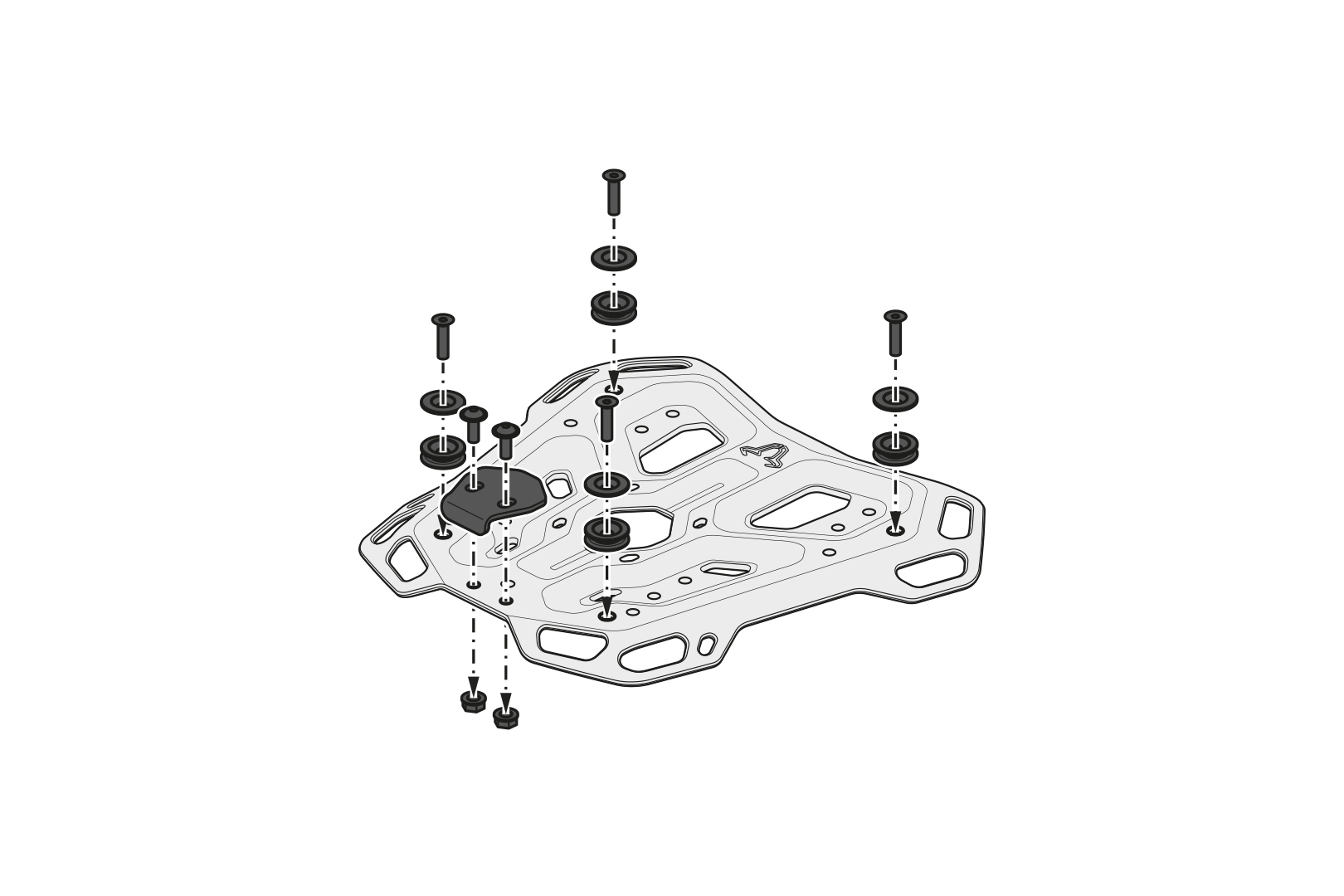TRAX ADV top case system silver. BMW F 900 R / XR  - 8