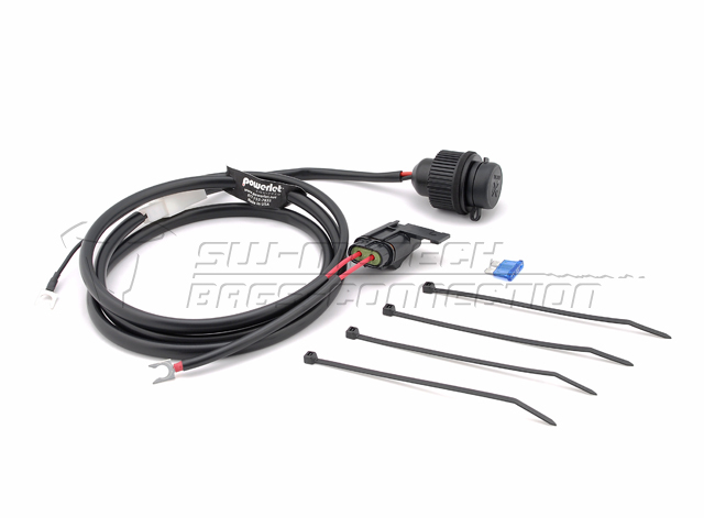 Cigarette lighter socket with cable harness