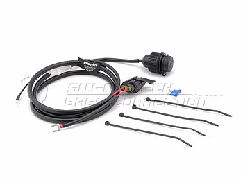 Cigarette lighter socket with cable harness