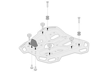 Adapter kit for ADVENTURE-RACK For Givi/Kappa Monokey.
