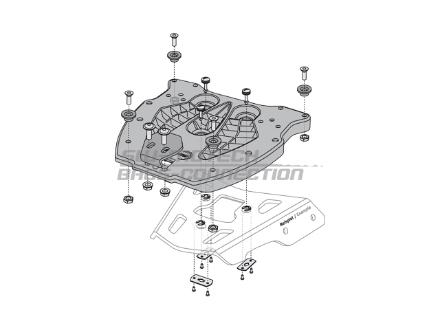 Adapter plate for ALU-RACK