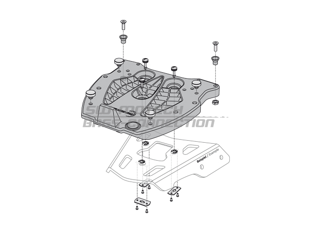 Adapter plate for ALU-RACK