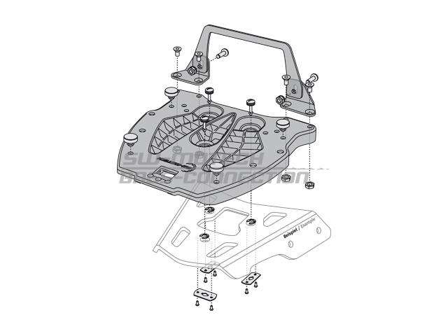 Adapter plate for ALU-RACK