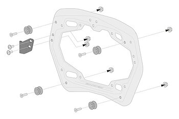 Adapter kit TRAX, NANUK for PRO side carrier