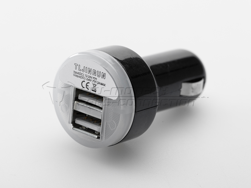 Double USB power port for cigarette lighter socket