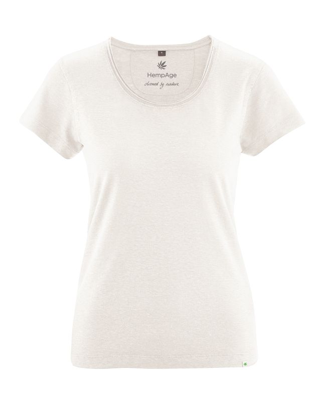 T-shirt med rundad hals