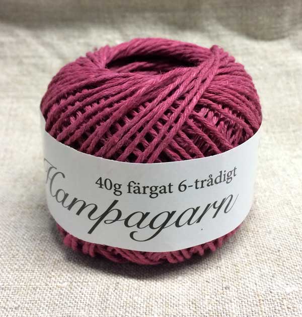 6-trådigt Hampgarn Magenta
