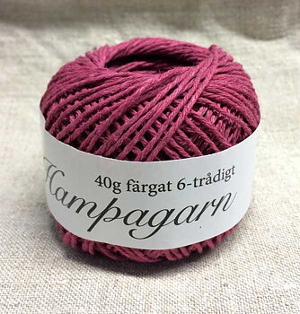 6-trådigt Hampgarn Magenta