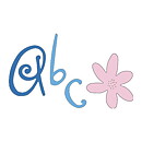 Provo Craft Cuttlebug Alphabet Dies 2x6 - Curls & Swirls 37-1054