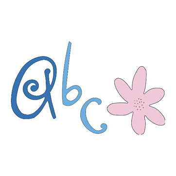 Provo Craft Cuttlebug Alphabet Dies 2x6 - Curls & Swirls 37-1054