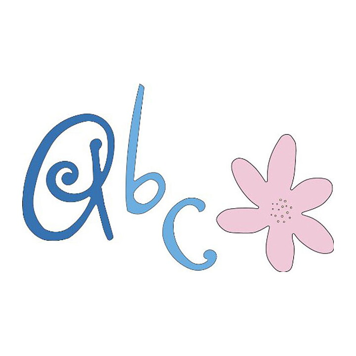 Provo Craft Cuttlebug Alphabet Dies 2x6 - Curls & Swirls 37-1054