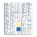 Provo Craft Cuttlebug Alphabet Dies 2x6 - Curls & Swirls 37-1054