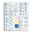Provo Craft Cuttlebug Alphabet Dies 2x6 - Curls & Swirls 37-1054
