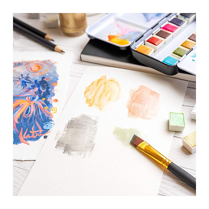 Paper Fashion Watercolors Metallics Paint Set