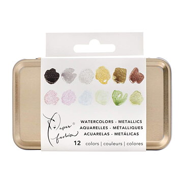 Paper Fashion Watercolors Metallics Paint Set