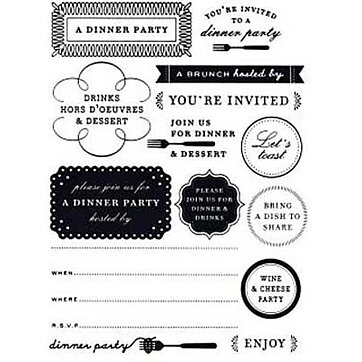 Martha Stewart Clear Stamps - Dinner Party