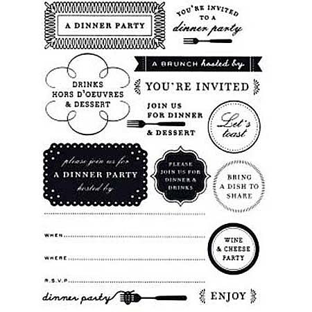 Martha Stewart Clear Stamps - Dinner Party