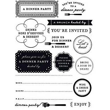 Martha Stewart Clear Stamps - Dinner Party