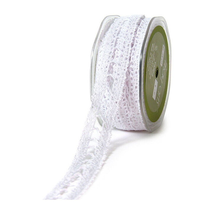 May Arts Crochet Ribbon  - White 22 mm