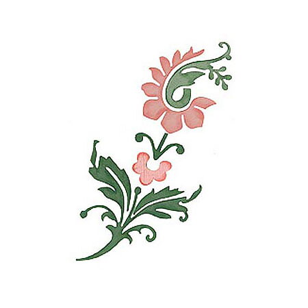 BK Dies 3x4+2x3 Flower Damask IV