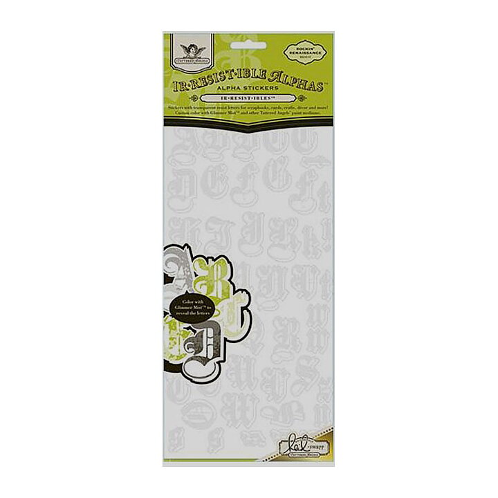 Tattered Angels Irresistible Alpha Stickers - Rockin' Renaissance