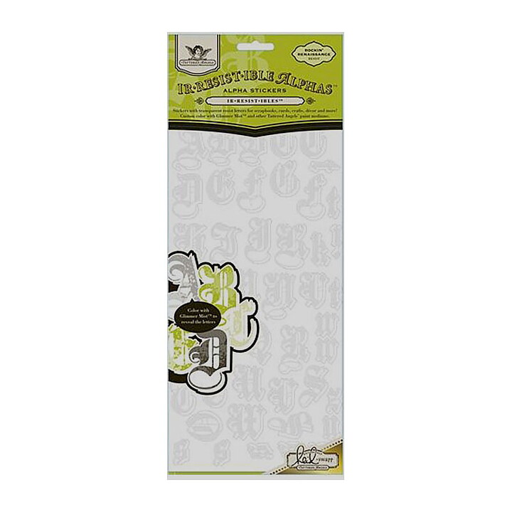 Tattered Angels Irresistible Alpha Stickers - Rockin' Renaissance