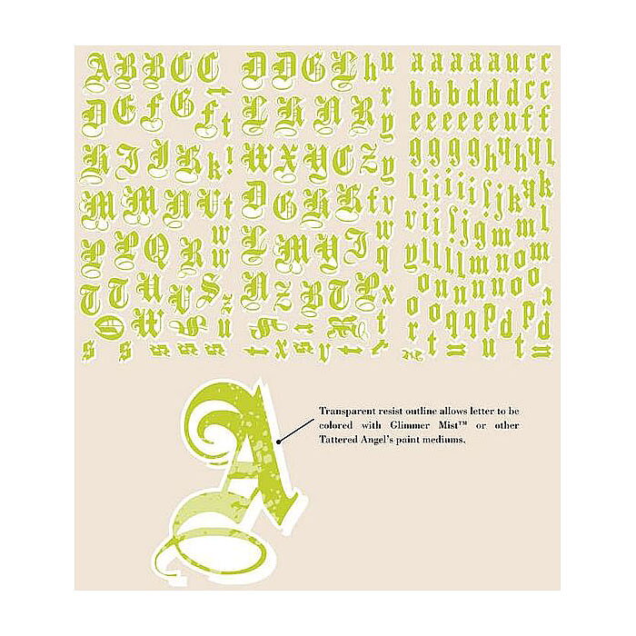 Tattered Angels Irresistible Alpha Stickers - Rockin' Renaissance