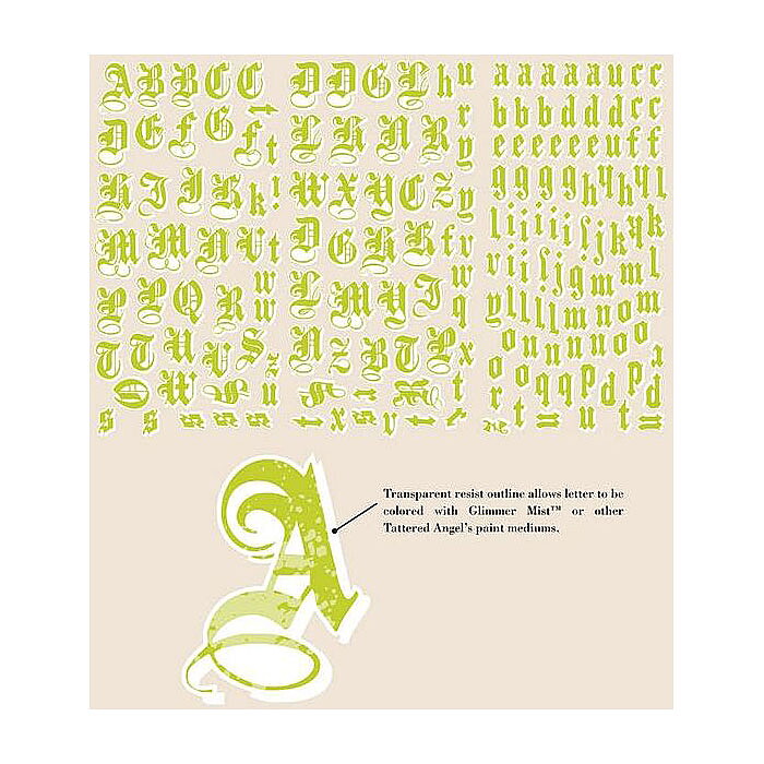 Tattered Angels Irresistible Alpha Stickers - Rockin' Renaissance