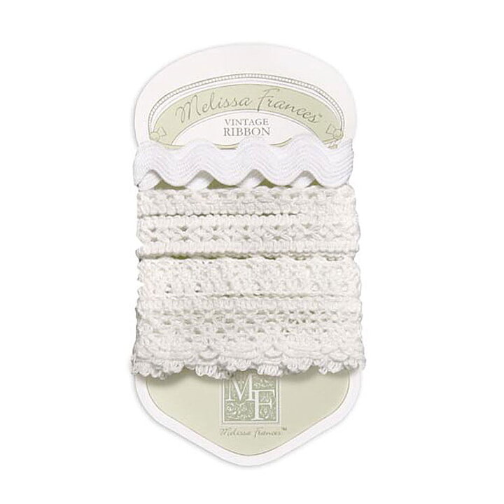 Melissa Frances Lace Trim - White