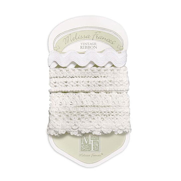 Melissa Frances Lace Trim - White