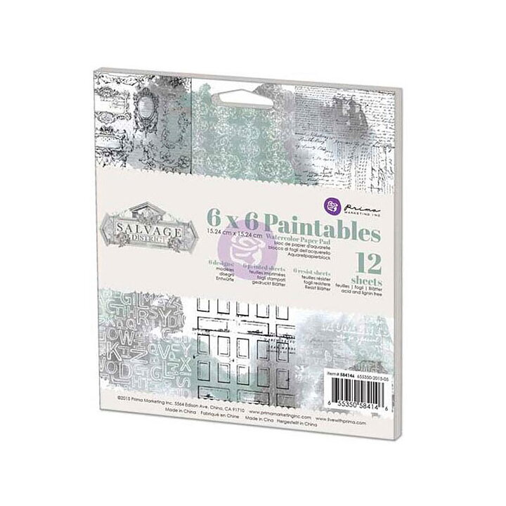 Prima Paper Pad Paintables Watercolor - Salvage District
