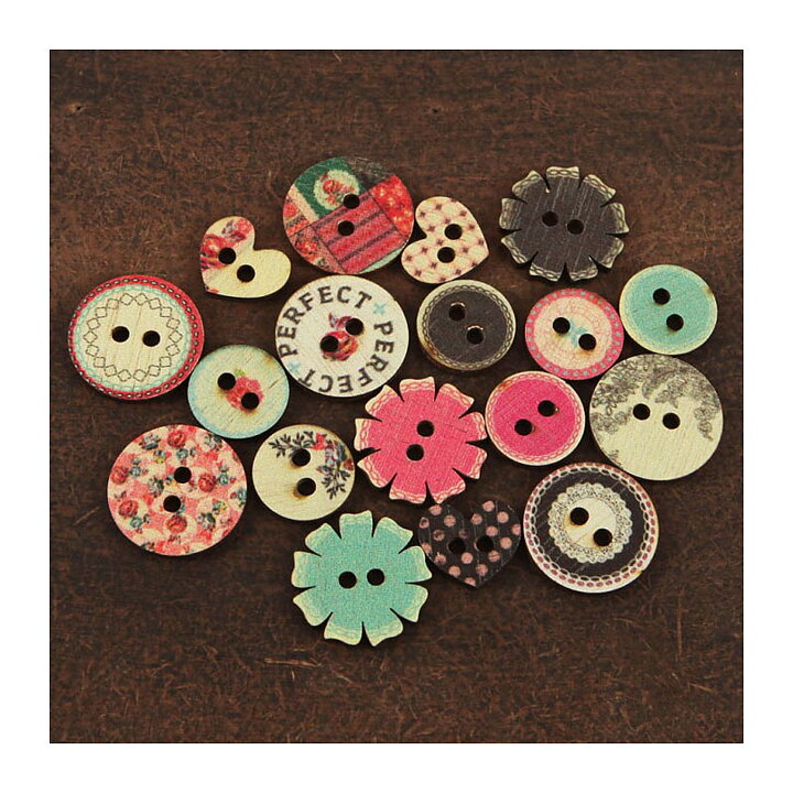 Prima Marketing Wood Buttons - Rosarian