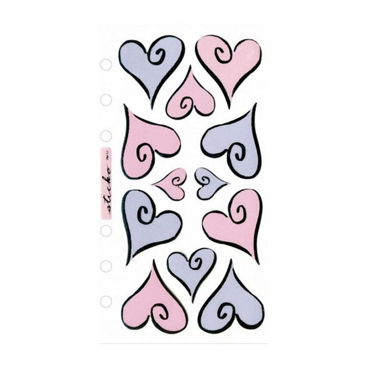 EK Success Sticko Vellum Stickers - Hearts & Love