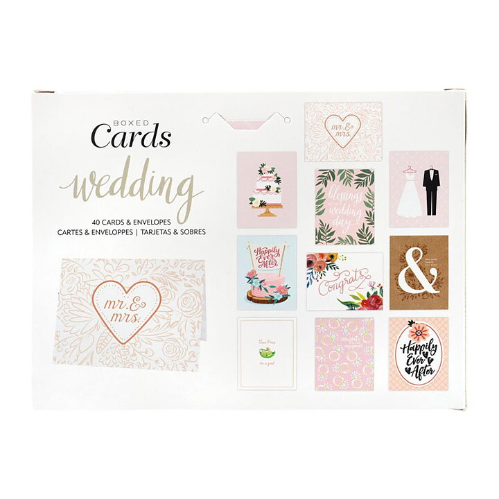 American Crafts Cards & Envelopes A2 W/Envelopes 4"X6" - Wedding