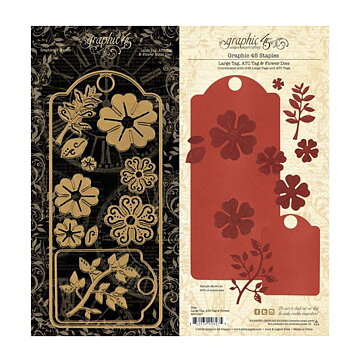 Graphic 45 Staples Dies - Large Tag, ATC Tag & Flower
