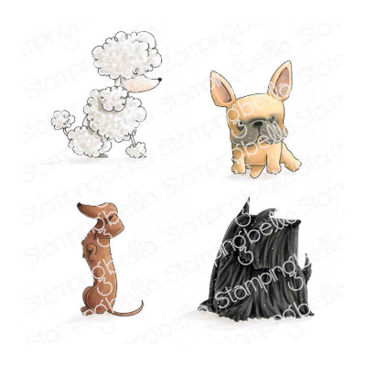Stamping Bella Cling Rubber Stamps - Frenchie, Scottie, Poodle & Dachsie