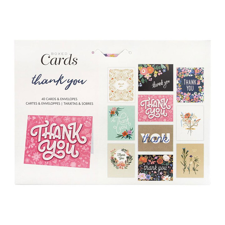 American Crafts Cards & Envelopes A2 W/Envelopes 4"X6" - Thank You