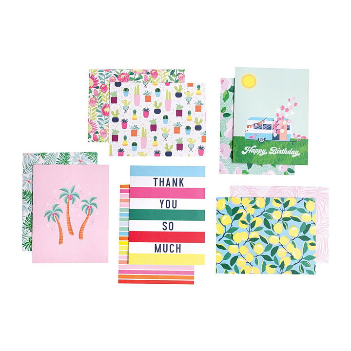 American Crafts Cards & Envelopes A2 W/Envelopes 4"X6" - Here and Now