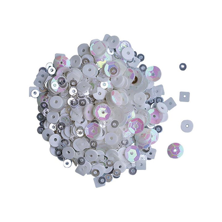 Dress My Craft Sequins - White Sunshine