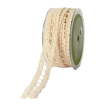 May Arts Crochet Ribbon  - Ivory 22 mm