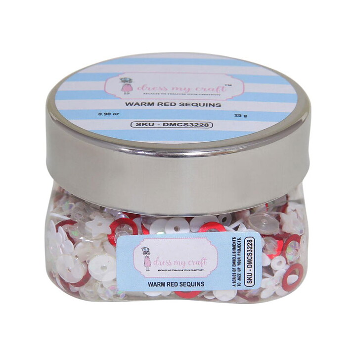 Dress My Craft Sequins - Warm Red