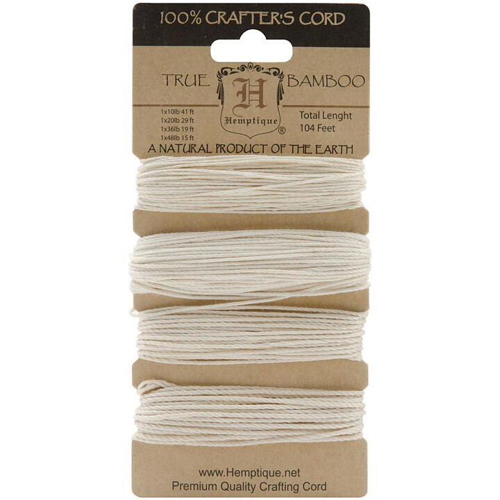 Hemptique Hemp Cord - Natural Bamboo 31.7 m