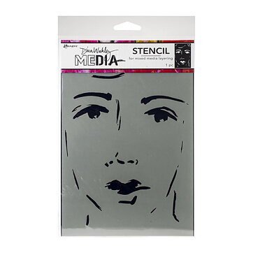 Dina Wakley Stencil 6" x 9" - She Sees