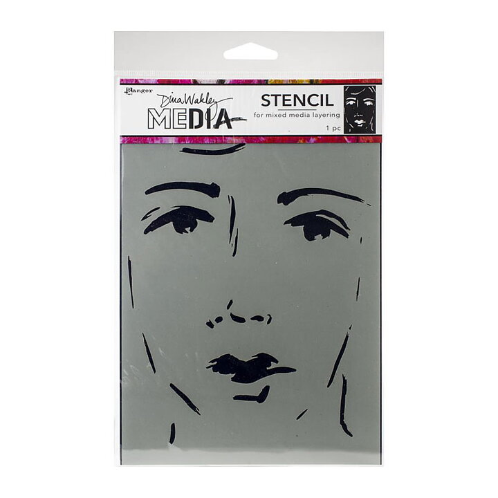 Dina Wakley Stencil 6" x 9" - She Sees