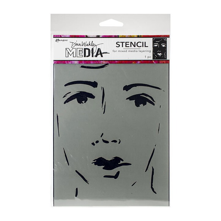 Dina Wakley Stencil 6" x 9" - She Sees