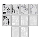 Dina Wakley Collage Paper Tissue Sheets - Vintage & Sketches