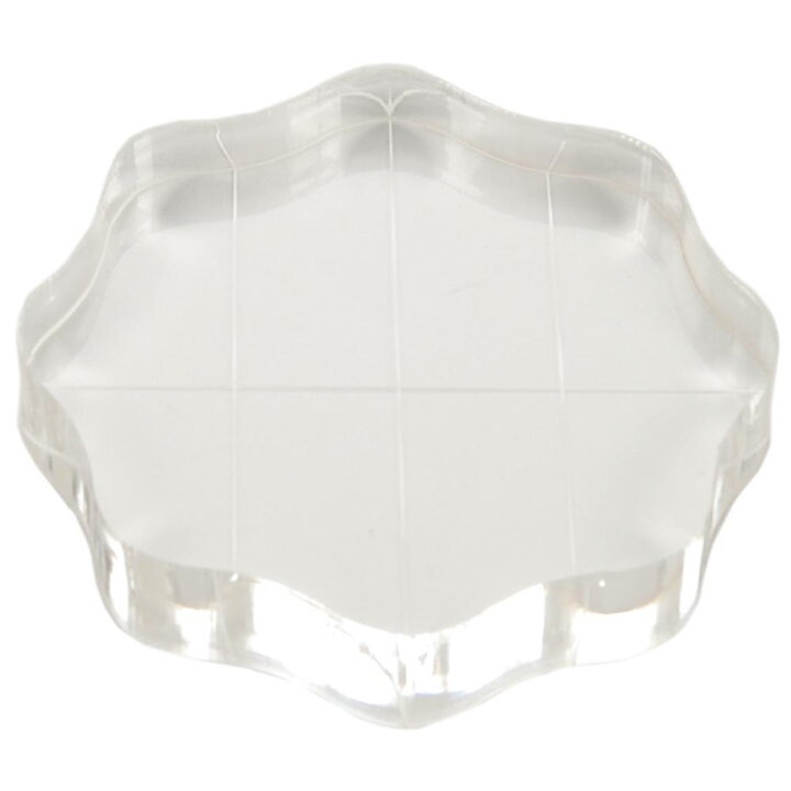 Acrylic Stamping Block Finger Grip Round 3.5